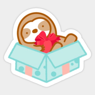 Cute Christmas Gift Sloth Sticker